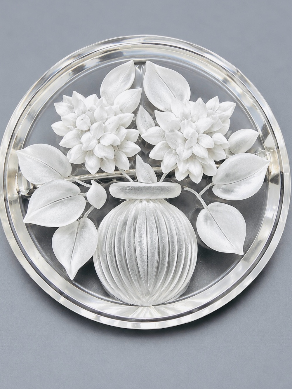Vintage Reverse Carved Lucite Brooch # cz580